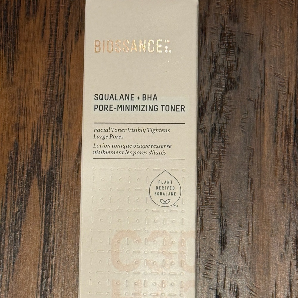 Biossance Squalane + BHA Pore-Minimizing Toner - Cream and Gold